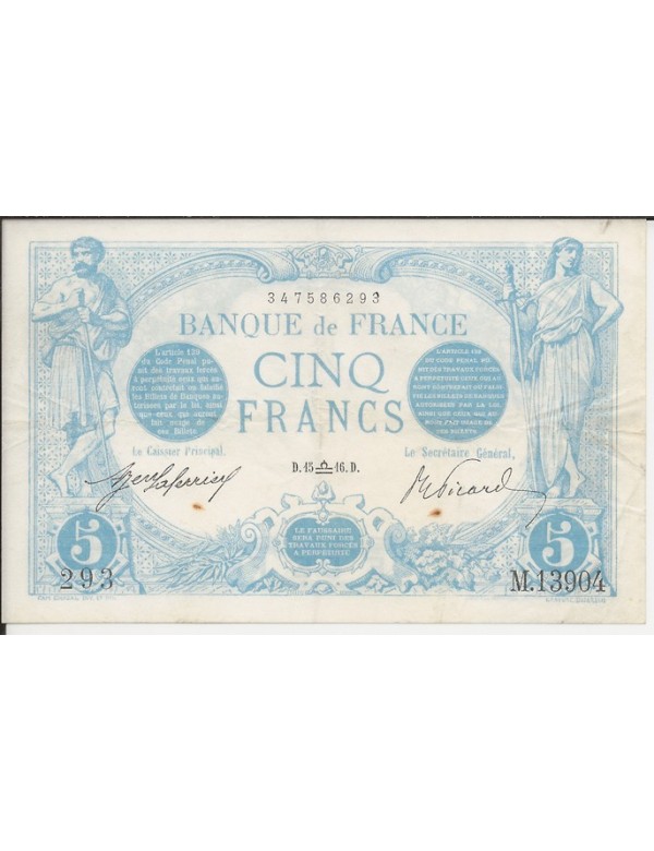 5 FRANCS BLEU