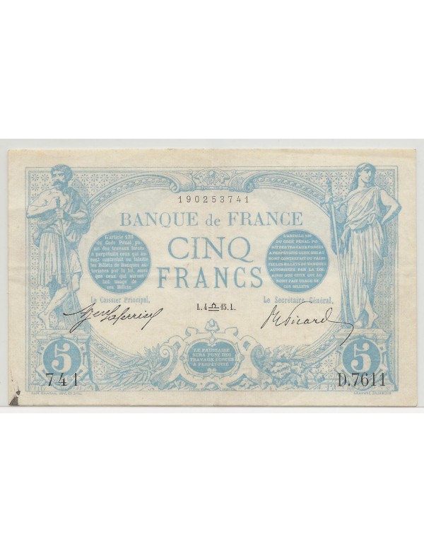 5 Francs Bleu