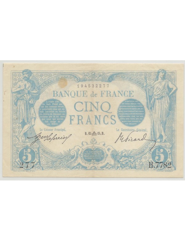 5 Francs Bleu