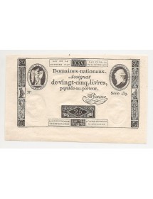 Assignats à face royale de 25 Livres