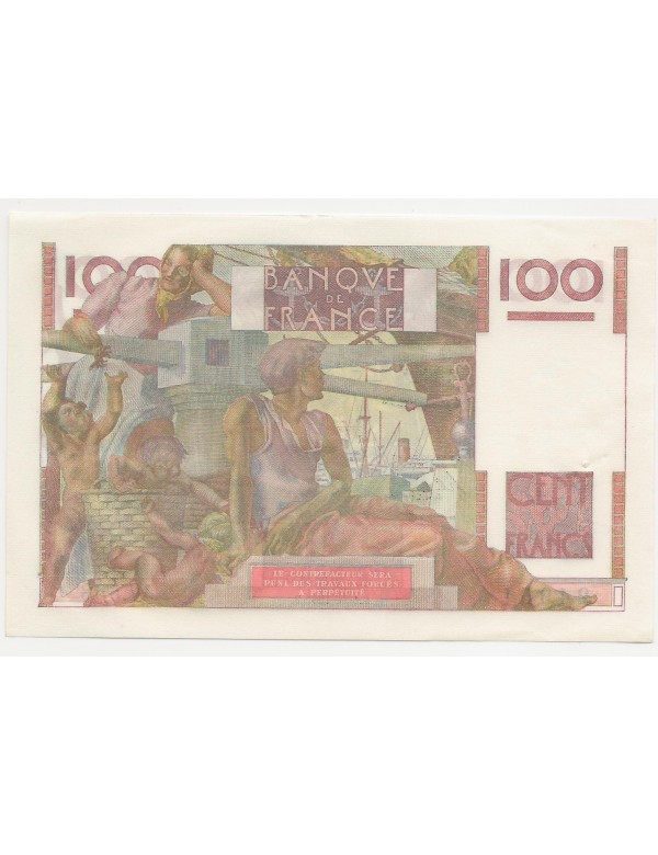 100 FRS Jeune Paysan Filigrane Inversé