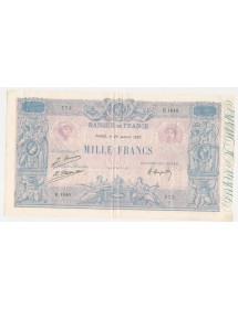 1000 FRS Bleu et Rose