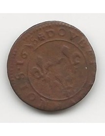 Double Tournois Cuivre - Buste Lauré & Drapé