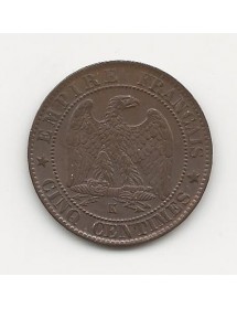 5 Centimes Bronze - Tête Laurée 2