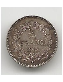 1/4 Francs Argent - Tête Laurée