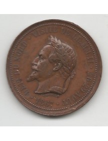 Médaille Bronze - Napoléon III Tête Laurée