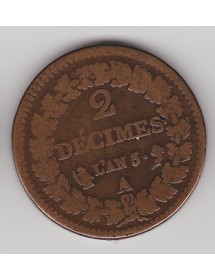 2 Decimes - Cuivre - Dupre
