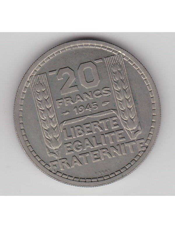 20 Francs Cupro-Nickel - Essai - Gouv. Provisoire