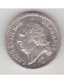 1/4 Francs Argent - Louis XVIII - Buste Nu