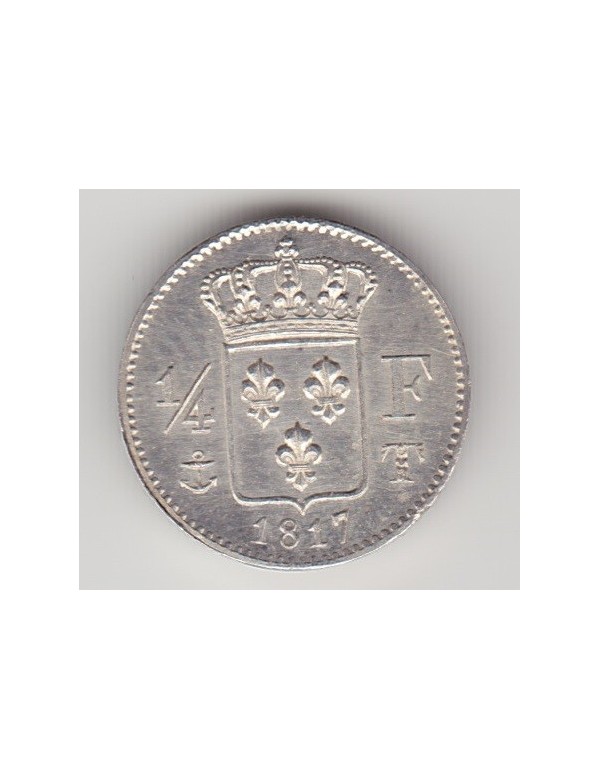1/4 Francs Argent - Louis XVIII - Buste Nu