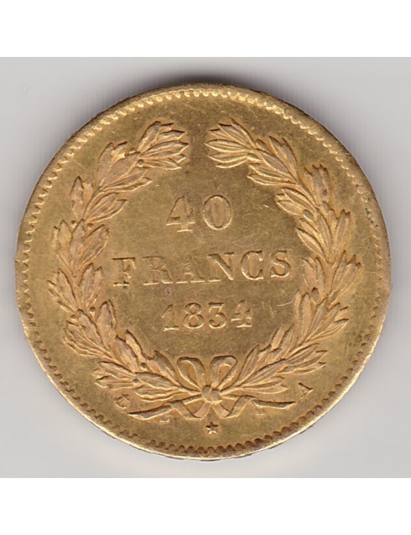 40 Francs Or - Louis Philippe 1er - Tête Laurée