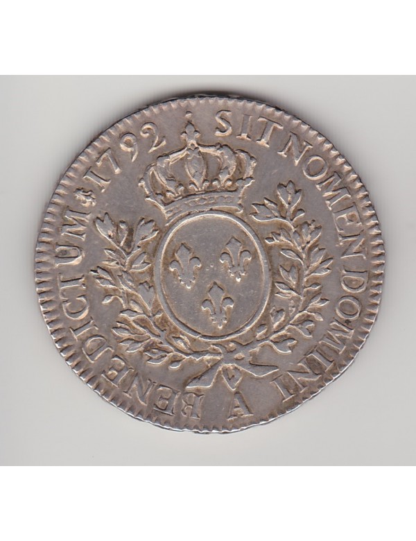 1/2 ECU Argent - Louis XVI - Aux Lauriers