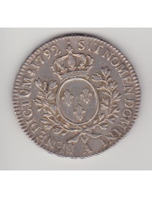 1/2 ECU Argent - Louis XVI - Aux Lauriers