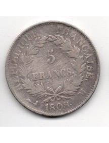5 Francs Argent - Napoléon Emp - République Française