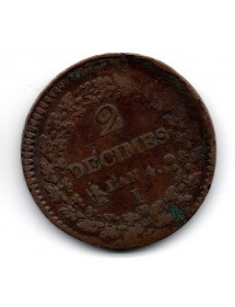 2 Decimes Cuivre - DUPRE 2