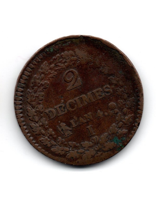 2 Decimes Cuivre - DUPRE