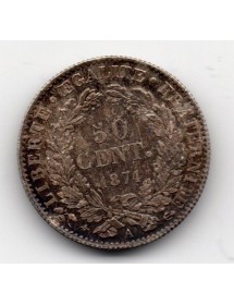 50 Centimes Argent - Cérès - IIIème République