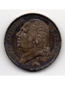 1 Franc  Argent - Louis XVIII - Buste Nu