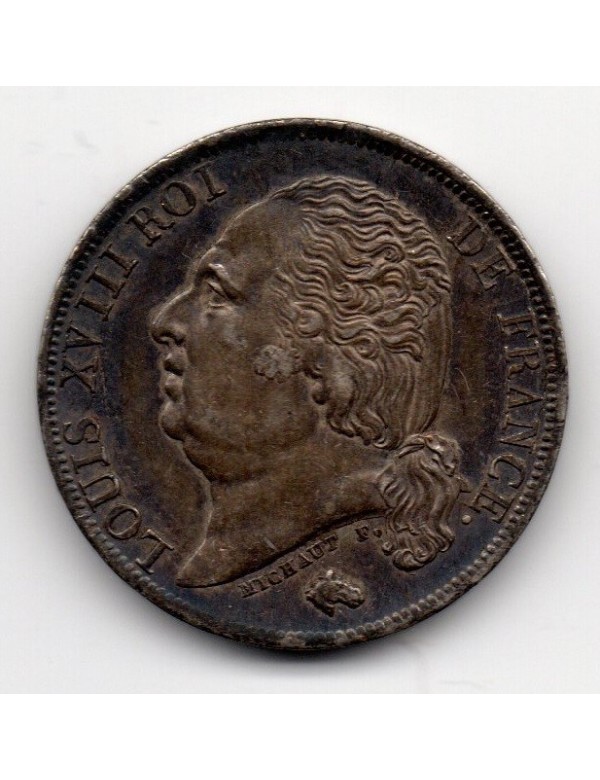 1 Franc  Argent - Louis XVIII - Buste Nu