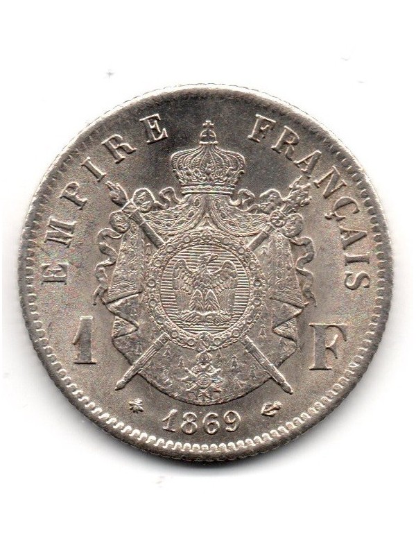 1 Franc Argent - Napoléon III - Tête Laurée