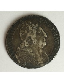 1/4 Ecu Argent - Louis XIV - Aux couronnes