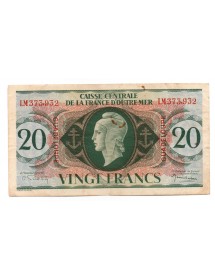 20 Francs - Guadeloupe - Type Anglais