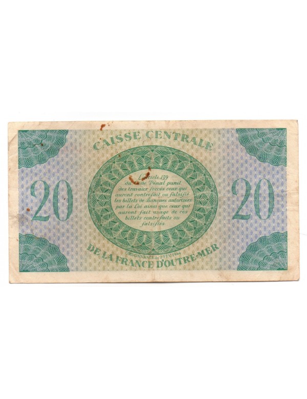 20 Francs - Guadeloupe - Type Anglais