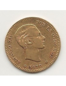 10 presetas Or - Espagne - Alfonso XII 