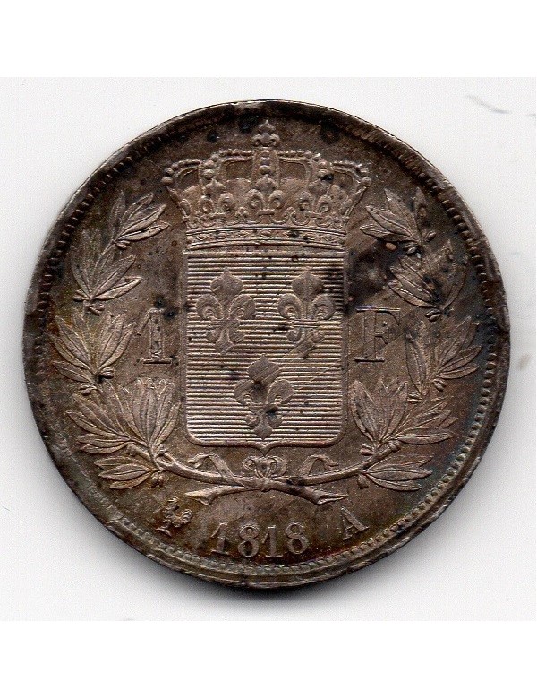1 Franc Argent - Louis XVIII - Buste Nu