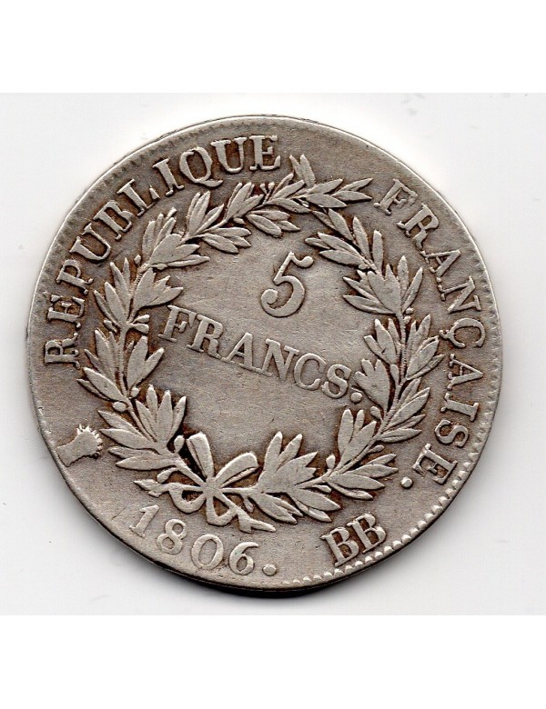 5 Francs Argent - Napoléon - Tête Nue