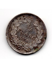 1/2 Franc Argent - Louis Philipper 1er - tête laurée 2