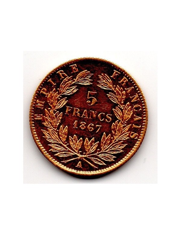 5 Francs Or - Napoléon III - Tête Laurée