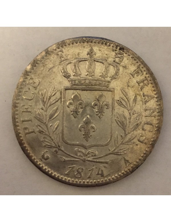 5 Francs Argent - Louis XVIII - Buste habillé