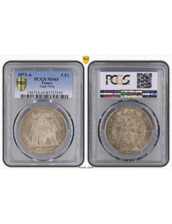 5 Francs Argent - Hercule - IIIème Pépublique