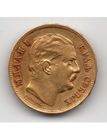 20 Dinars Or - Serbie - Milan I
