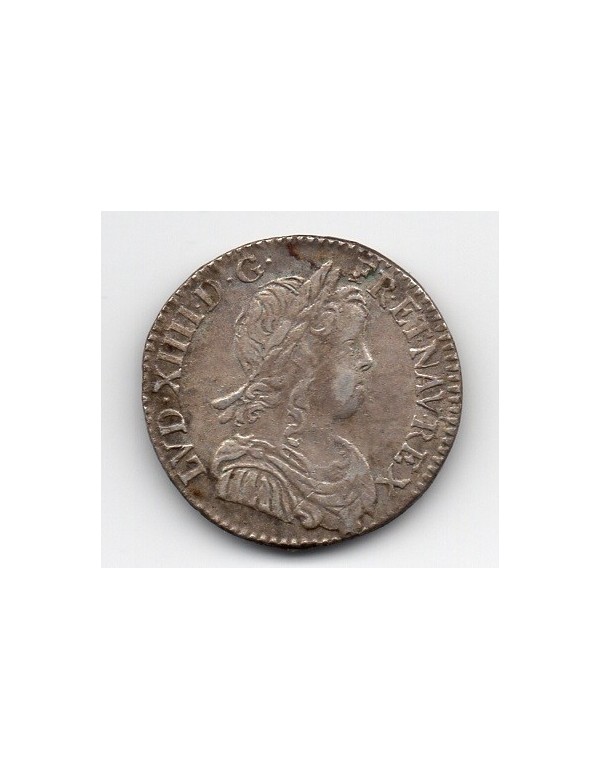 1/12 Ecu Argent - Louis XIV - A la mèche longue
