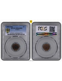 1 centime Napoléon III tête nue 1853 MA