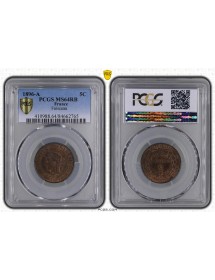 5 Centimes Bronze Cérès 1896A Faisceau