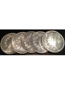 5 X 10 Frs Argent Hercule