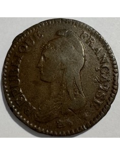 2 Sols François Constitution An 4 – 1792 W – Bronze – TTB...