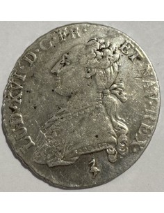 Écu Argent Louis XVI – 1784 A Paris – Aux branches...