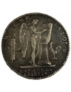 Portrait de Louis XVI tourné vers la gauche, avec légende lisible et relief bien conservé, caractéristique d’un état TTB. 2