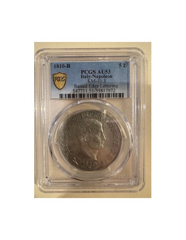5 Lire Argent Napoléon Ier – Italie 1810-B –...