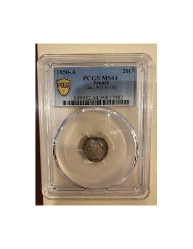 20 Centimes Argent Cérès – 2ᵉ République –...