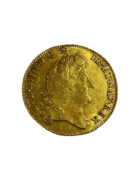 Louis d’or – Louis XIV – 1690 L Couronnée Lille – TTB/SUP