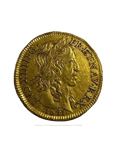Louis d’or – Louis XIII – 1641 A Paris – Mèche...
