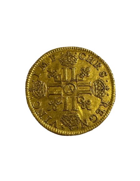 Louis d’or – Louis XIII – 1641 A Paris – Mèche Longue – Or – Très Rare – SUP