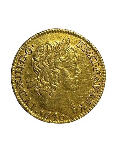 Louis d’or – Louis XIII – 1640 A Paris – Mèche...