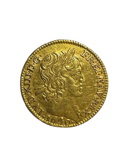 Louis d’or – Louis XIII – 1640 A Paris – Mèche Courte – Or – TTB