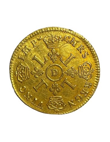 Louis d’or – Louis XIV – 1695 D Lyon – Aux 4L –...